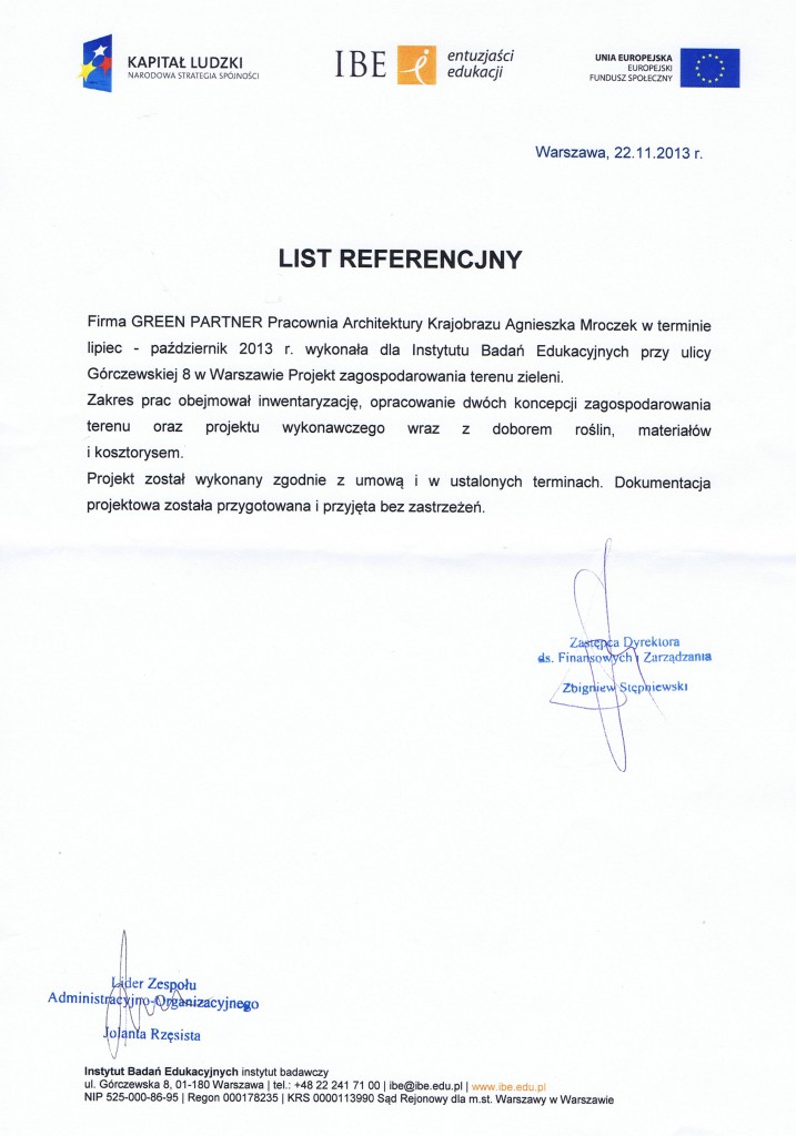 referencje IBE